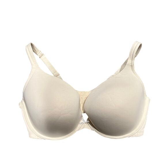 NWOT Cacique Cotton Boost Beige Plunge Bra Size 42DDD - Picture 2 of 5